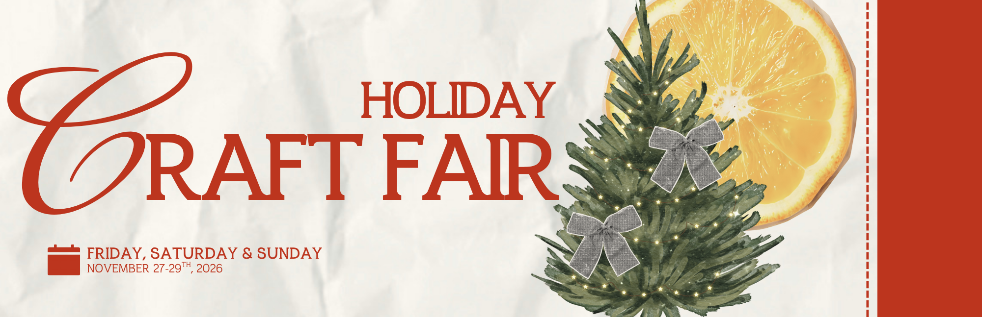 Brown and Beige Holiday Community Market Entrance Ticket 1