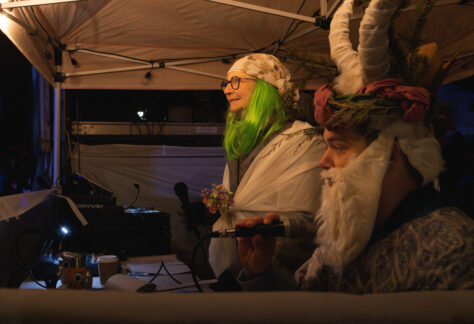 Community members in costume.