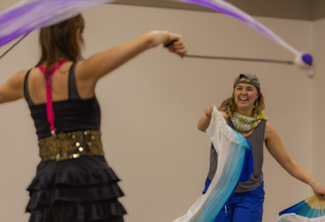 Playing at the After Dark Adults Circus Workshop